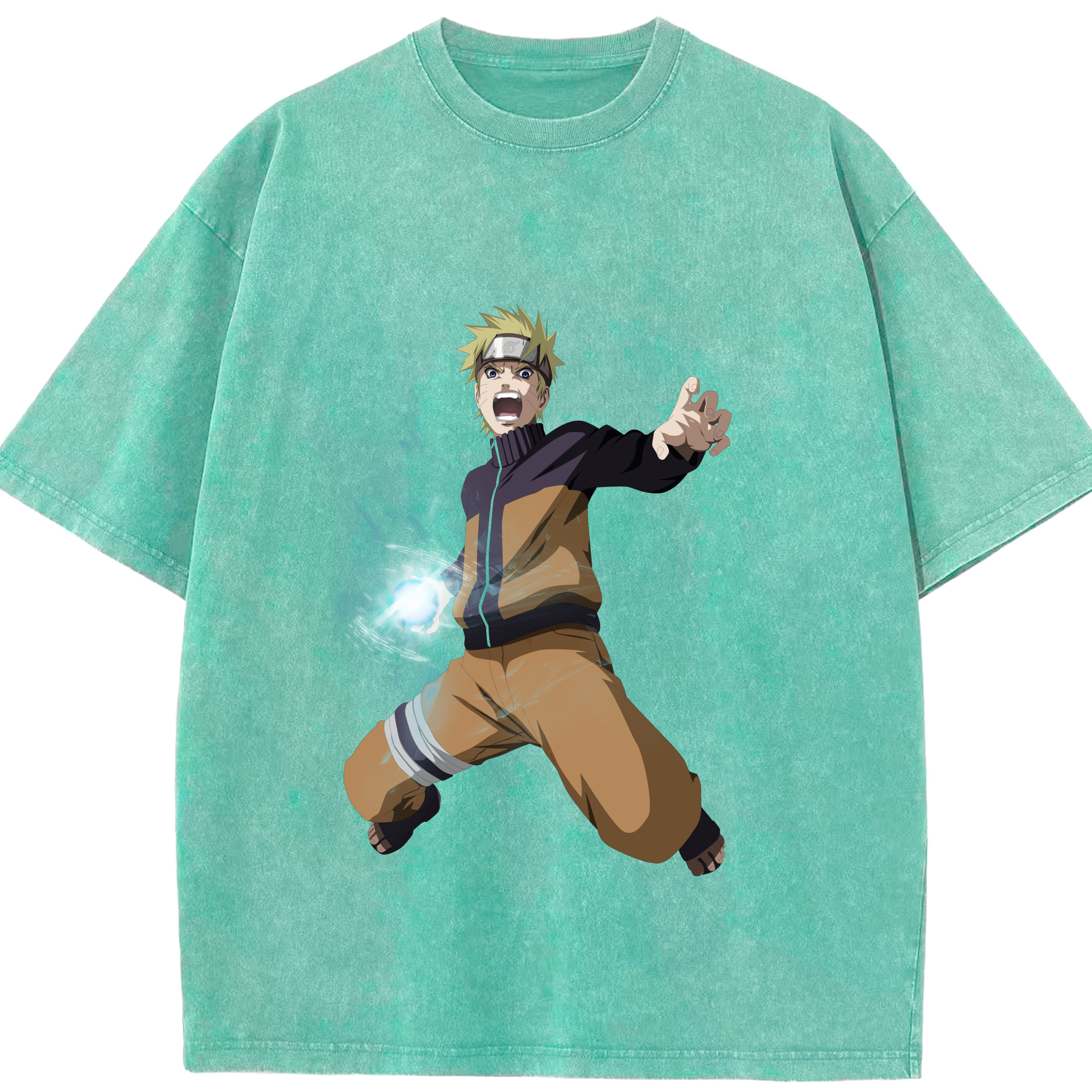 （画像用） NARUTO -ナルト- うずまき ナルト Uzumaki Naruto 綿100% ヴィンテージ風 半袖Tシャツ（フロントプリント）